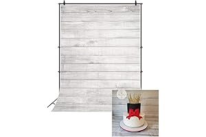 Customized 3x5ft Wood Cake Backdrops for Photography, Vintage White Wooden Floor Backdrops