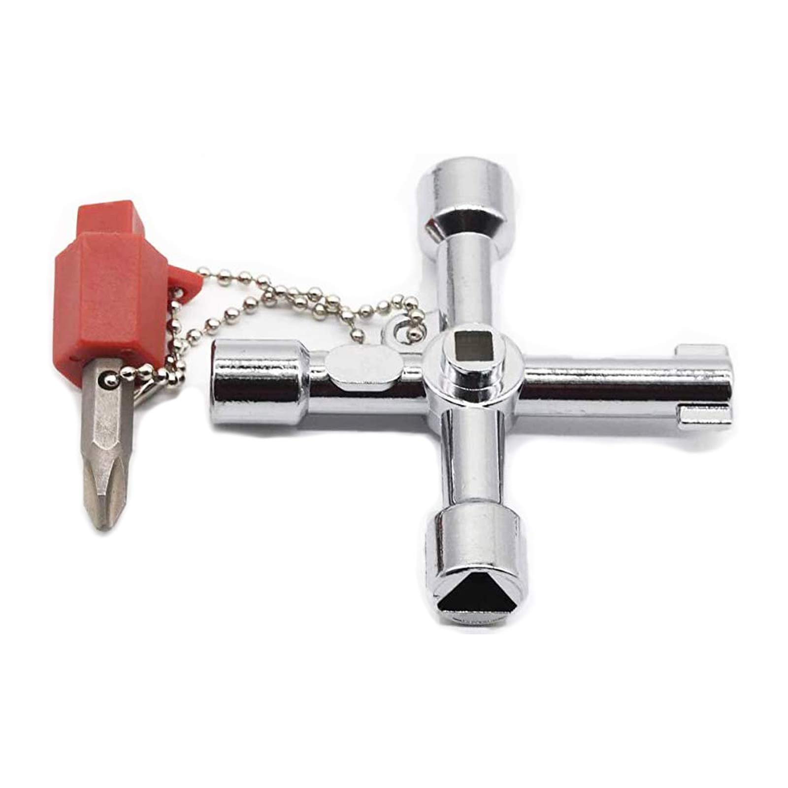 MIUPOOMeter Box Key Gas Key Meter Key 4 Way Multi Functional Utilities Key for Electric Cupboard Cabinet Opening Key Radiator Opening Key