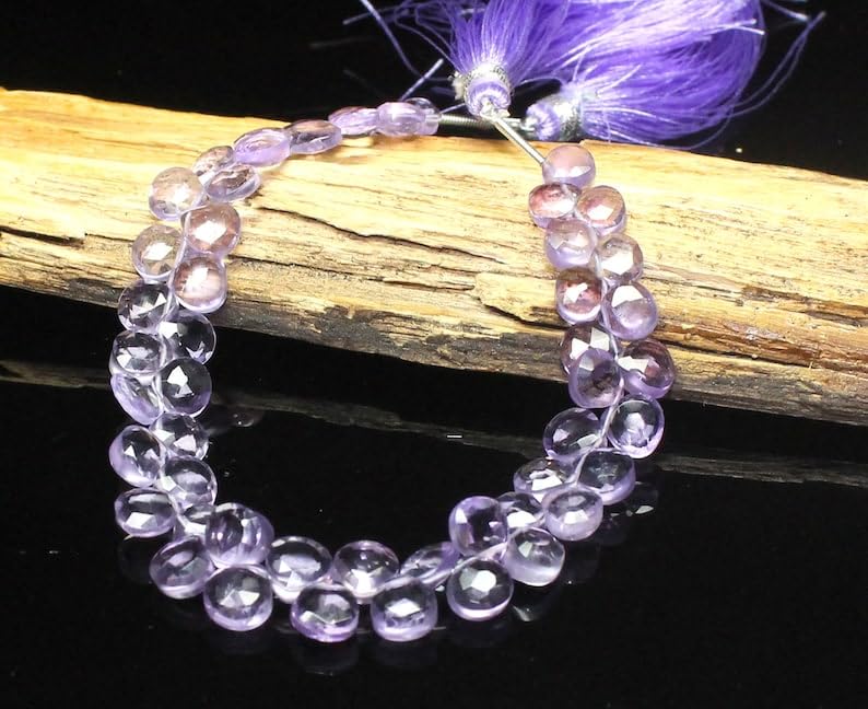 Perles en améthyste violette naturelle sélectionnée 5 mm pour colliers de haute joaillerie