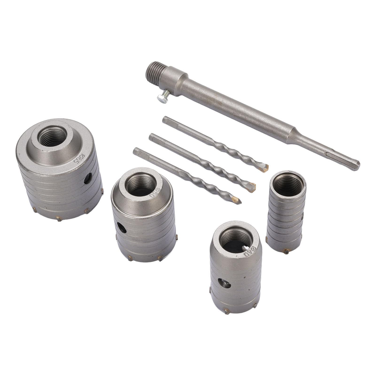 Kit a Tazza per Cemento, Set Durevole da 5 Pezzi, Fori Efficienti per Pareti in Cemento e Mattoni, Include Dimensioni 30 Mm 40 Mm 50 65