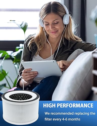 Miniatura 5 de BBT BAMBOOST Filtro de repuesto FilloHaloAllo compatible con purificador de aire Afloia FilloHaloAllo, 3 en 1 True HEPA y filtro de carbón activado