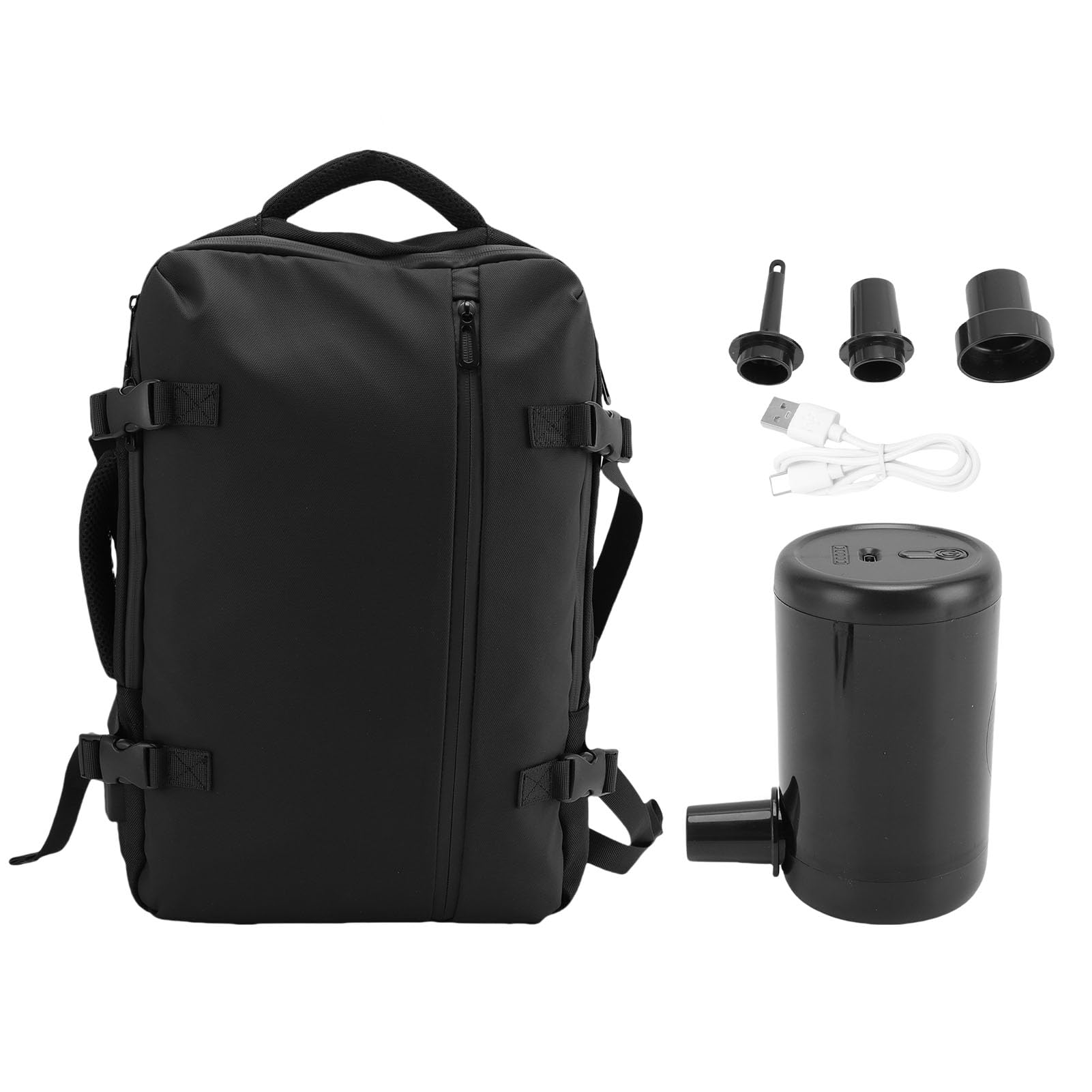 Gugxiom Sac à Dos 55L Compression de Vide de Voyage Extensible avec Une Pompe à Air, Une épreuve d'eau et Un Sac à Dos D'ordinateur Portable Anti-vol pour la Randonnée, Les