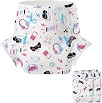 CutiePlusU Diapers 2 Pieces,Blue White(Medium 28"-38") | Incontinence Briefs with Tabs for Women and Men Maximum Overnight Absorbency