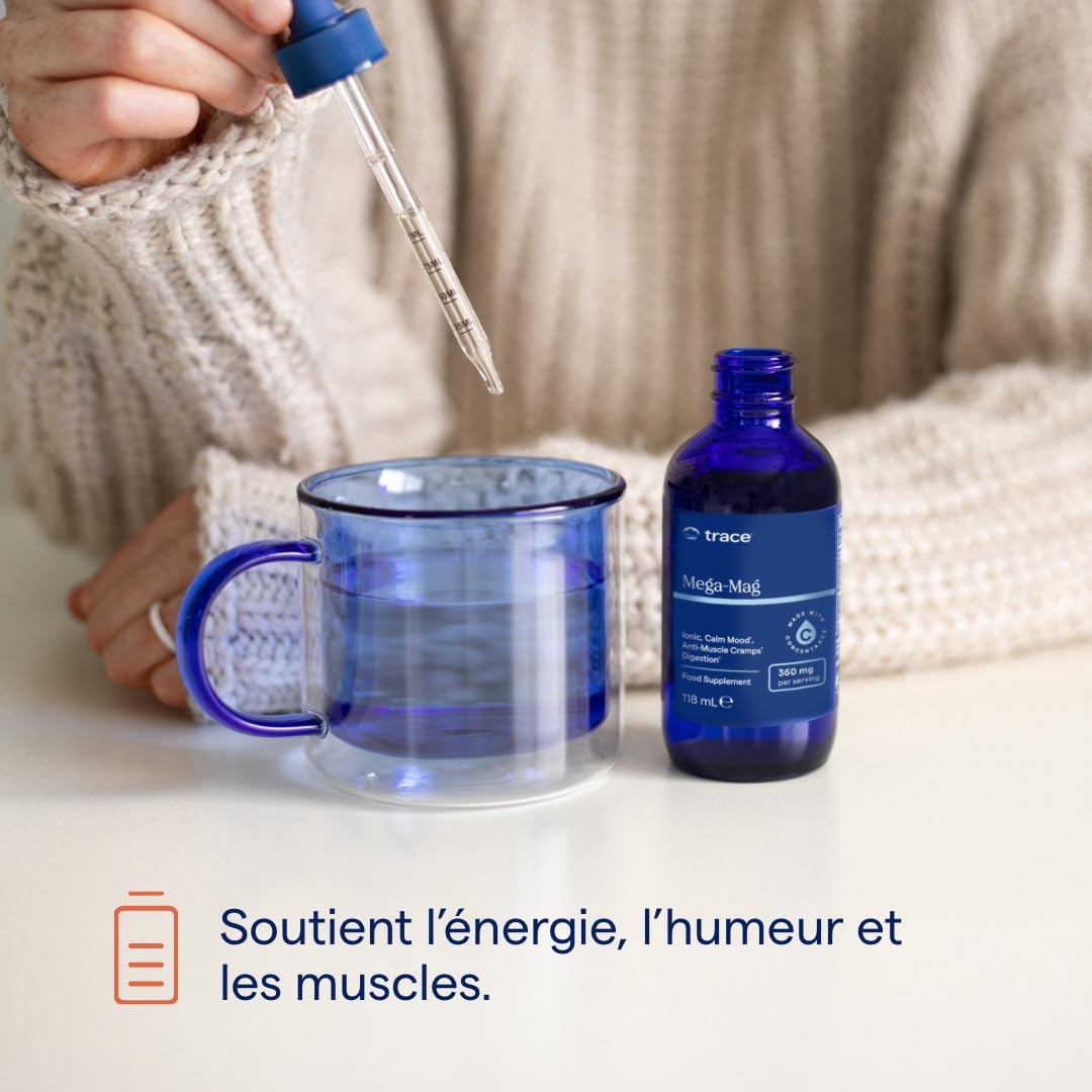 Trace Minerals - Mega-Mag 400 mg Magnesio Cloruro Liquido | Supporta la Funzione Muscolare Normale | 30 Porzioni, 118 ml (1 Confezione)