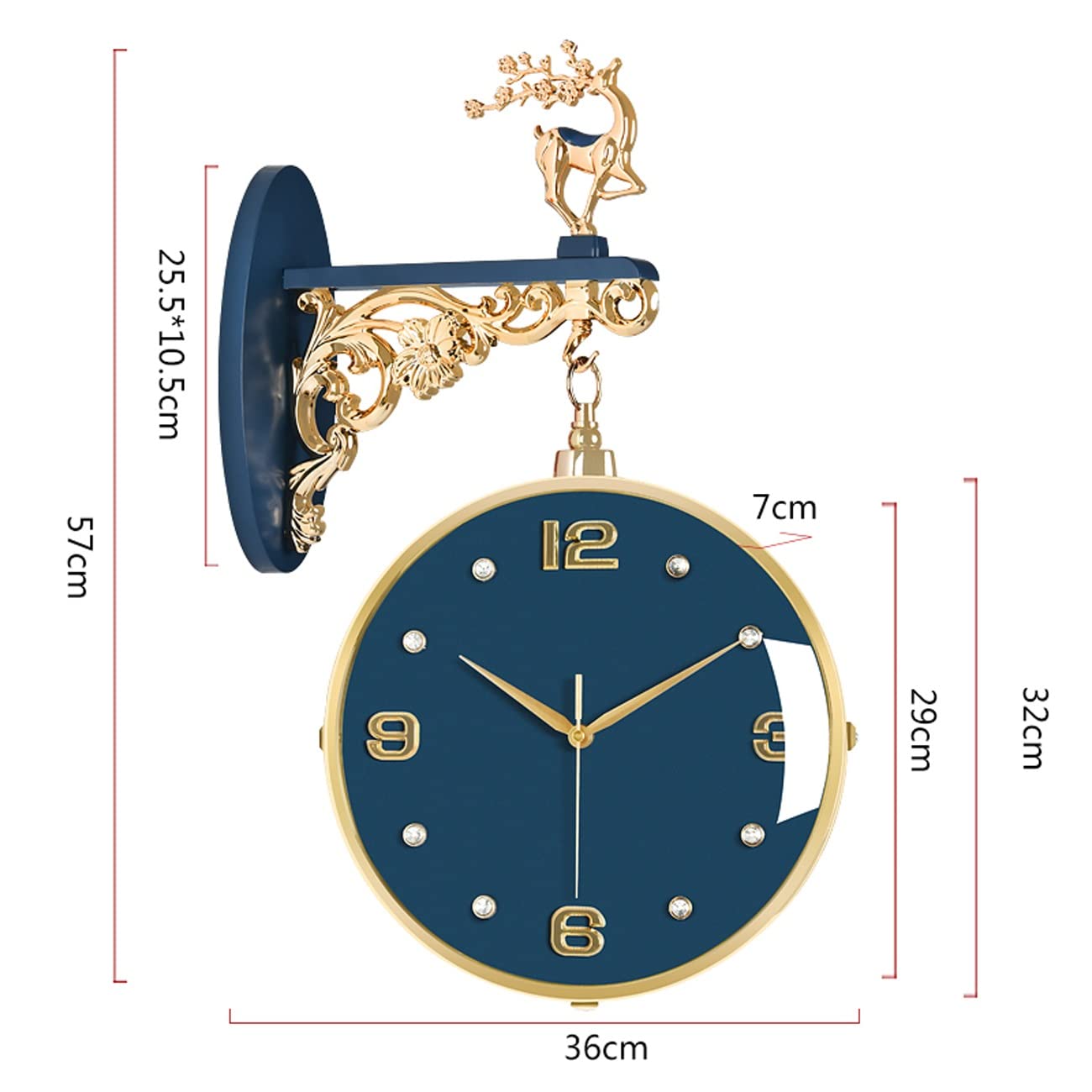Amazon.com: EHVYBDX Wall Clock Modern Wall Clock Double Sided