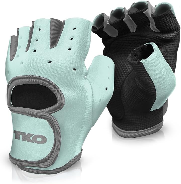 TKO Workout Gloves with Non-Slip Padded Grips - for Gym, Fitness, Exercise, Lifting, Crossfit - Available with Breathable Mesh