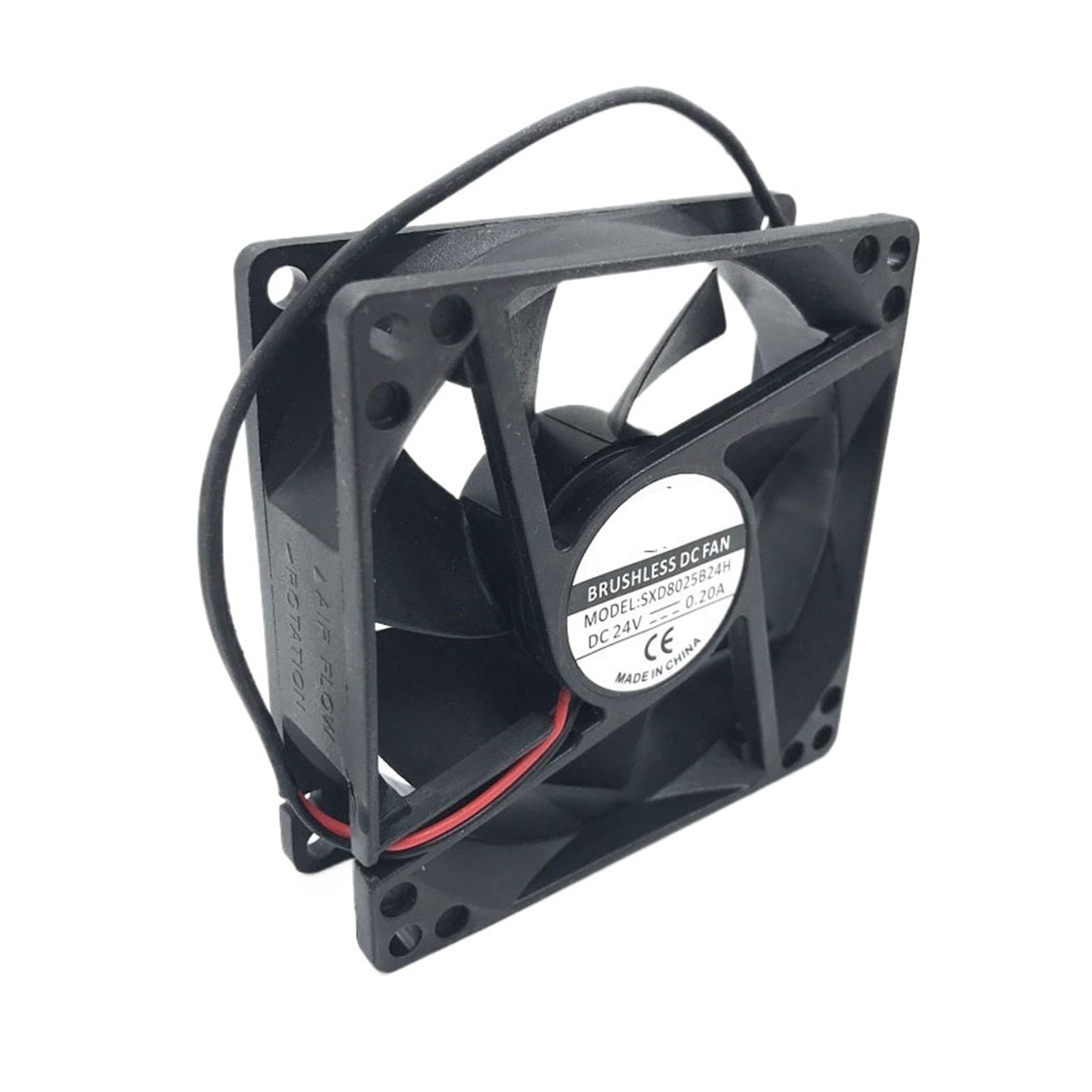 JHFDDECDDY SXD8025B24H 80 * 80 * 25mm Dual Ball Bearing DC 24V 0.20A 2P 3800RPM 51CFM Cooling Fan