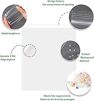 Vista 4 de 500 piezas de mini bolsas con cremallera de 2 x 2 pulgadas Bolsas pequeñas con cremallera Bolsa de plástico pequeña Bolsa para joyas