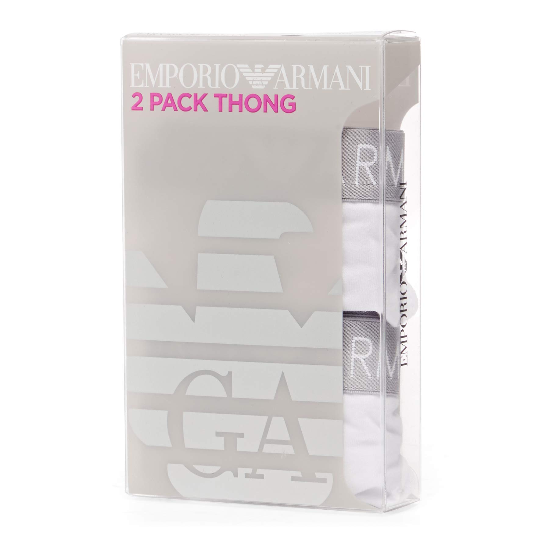 Emporio Armani Damen Emporio Armani Women's Iconic Cotton 2-Pack Thong Unterwäsche (2er Pack)