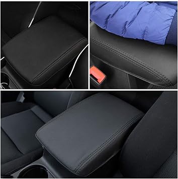 INTGET for 2025 Mazda CX5/CX-5 Accessories Center Console Cover for Mazda CX5 2025 2024 2023 2022 2021 2018 2019 2020 Leather Car Armrest Arm Rest Box Lid Dog Seat Protector(Black)