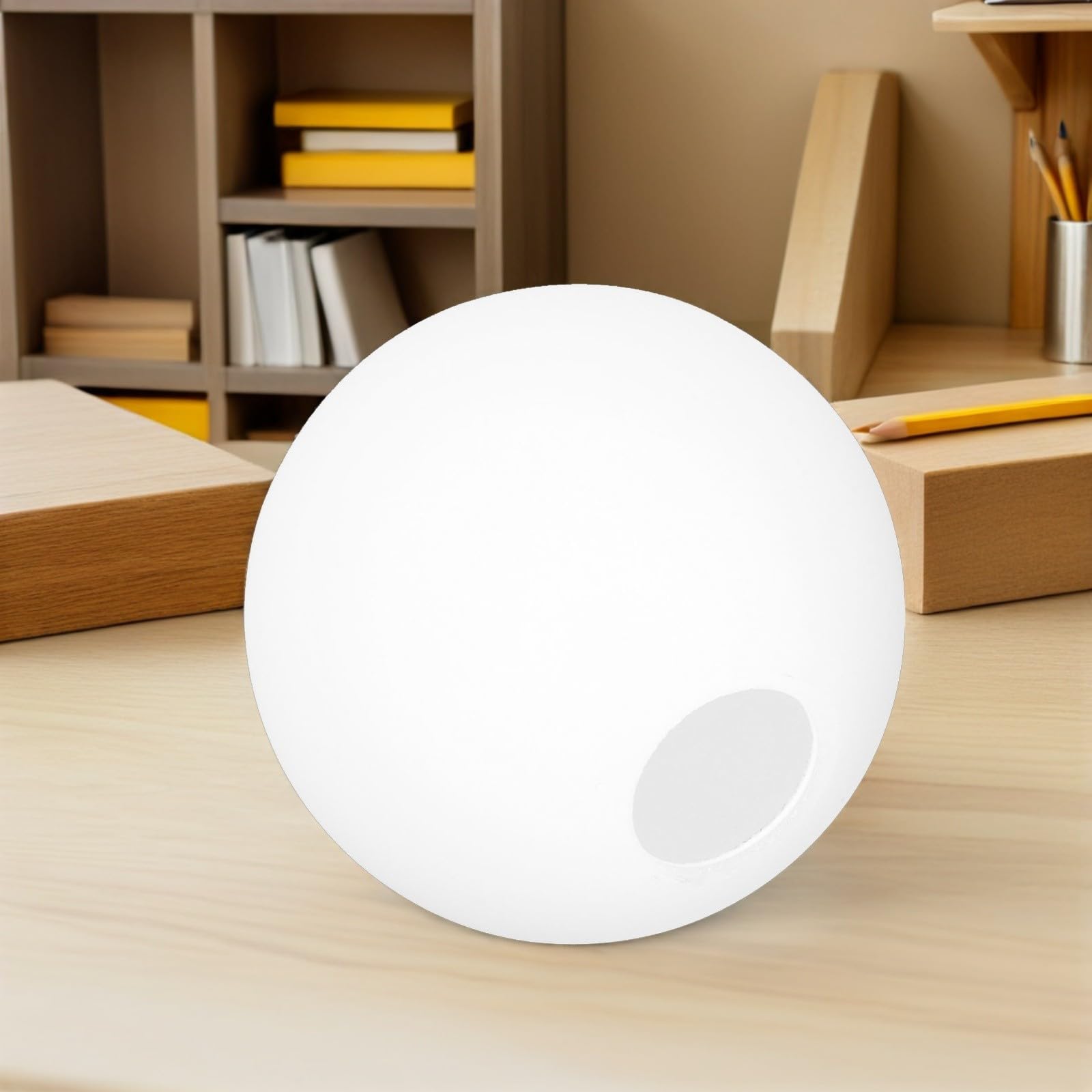 Housoutil Paralume di ricambio in vetro bianco opaco, 20 cm, per lampada a sospensione