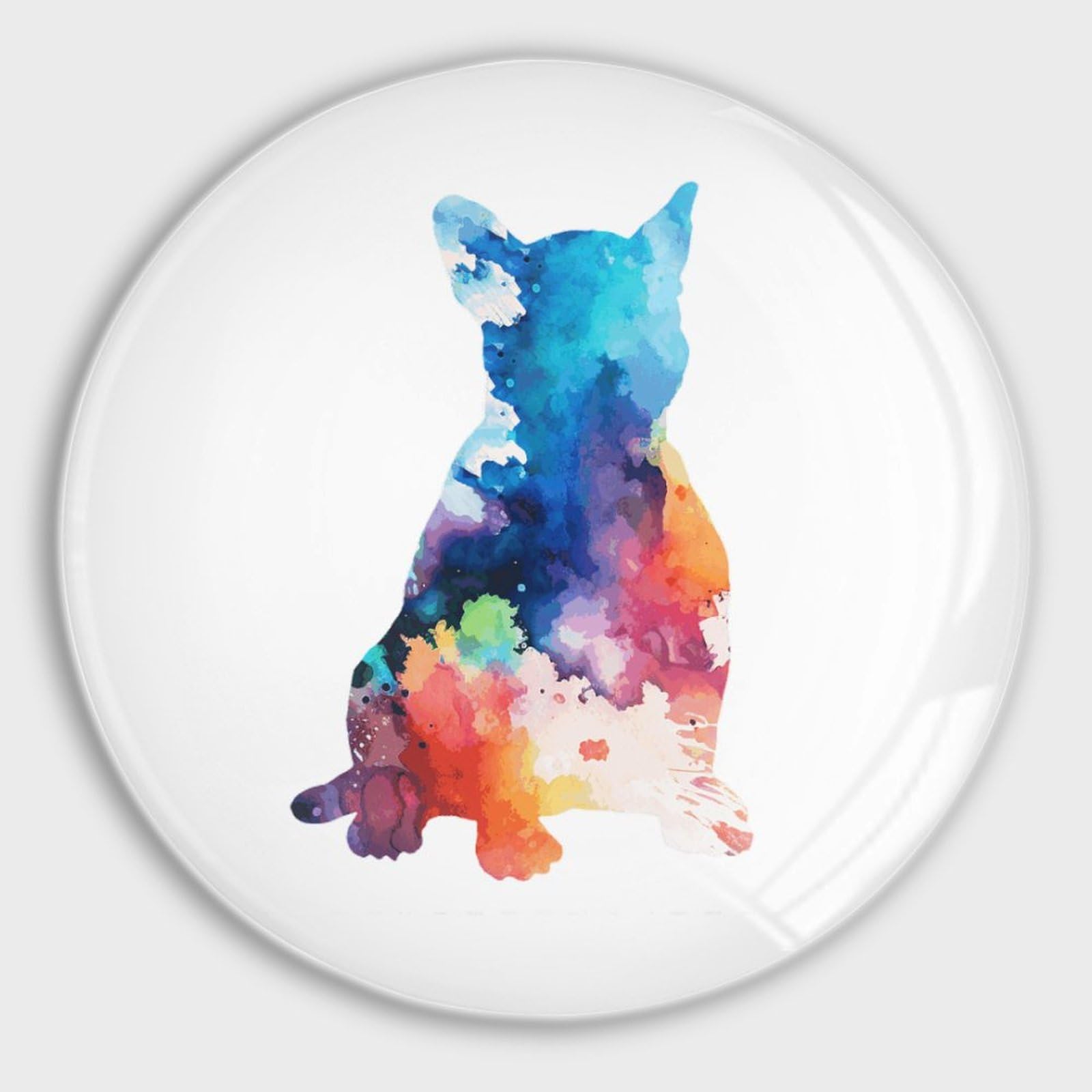Aimants de frigo puissants en verre décoratif Bull Terrier lot de 4