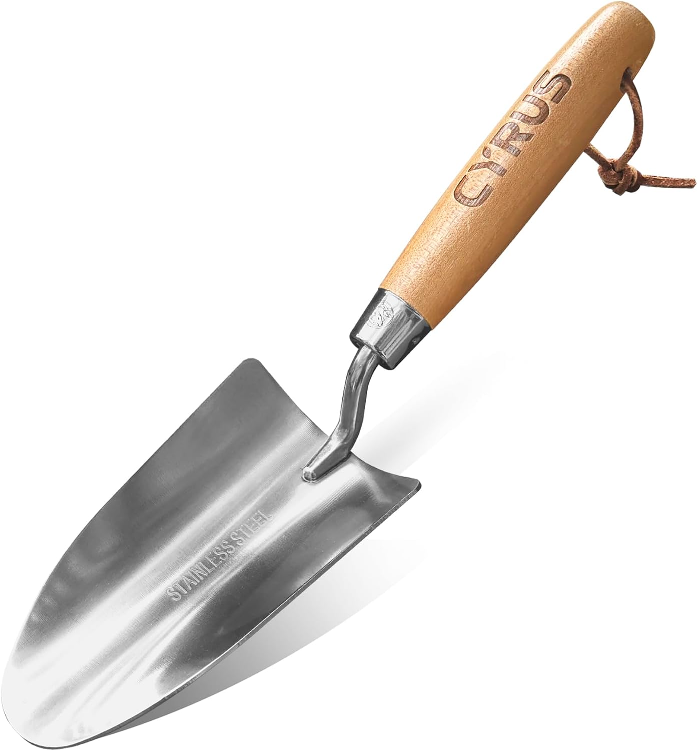 12.6 Inch Stainless Steel Hand Trowel with Ash Wood Handle Garden Shovel