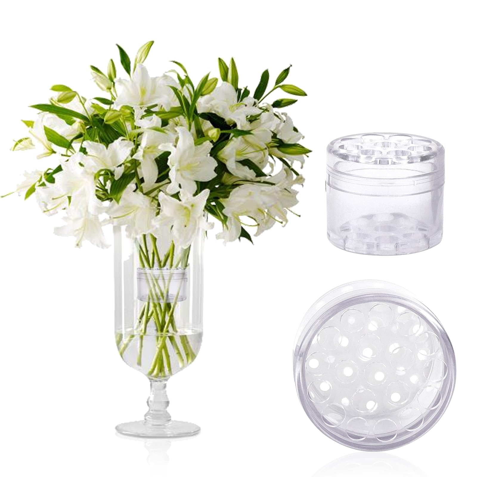 AFAIK 2 x flower stem holder, spiral Ikebana stem holder, spiral stem holder for vases, bouquet, tool, Ikebana bouquet, twister stem holder for DIY flower holder, flower arrangement hold