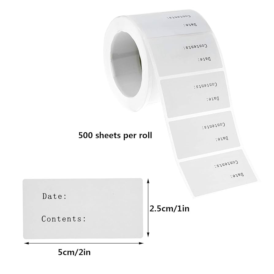 シール　セット販売　冷凍庫　② Amazon | 1000枚 食品冷凍庫ラベル 冷蔵庫ステッカー 自己粘着