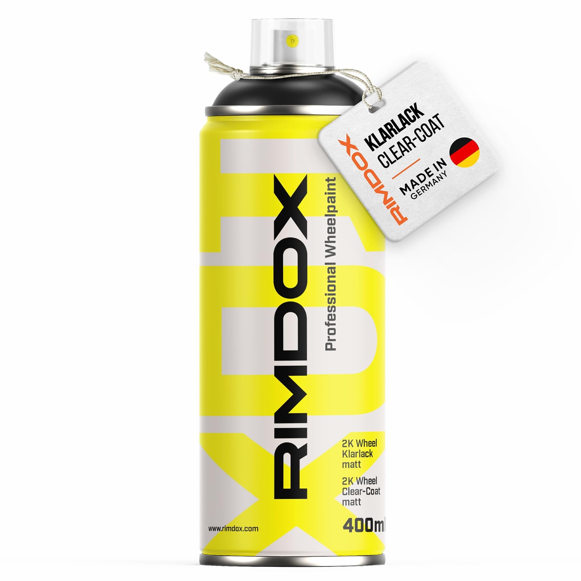 Felgen Klarlack | 2K- High-Solid | 400 ml Spraydose | Klarlack matt | in OEM Profiqualität | 100% Made in Germany | transparent, wasserfest, benzinresistent