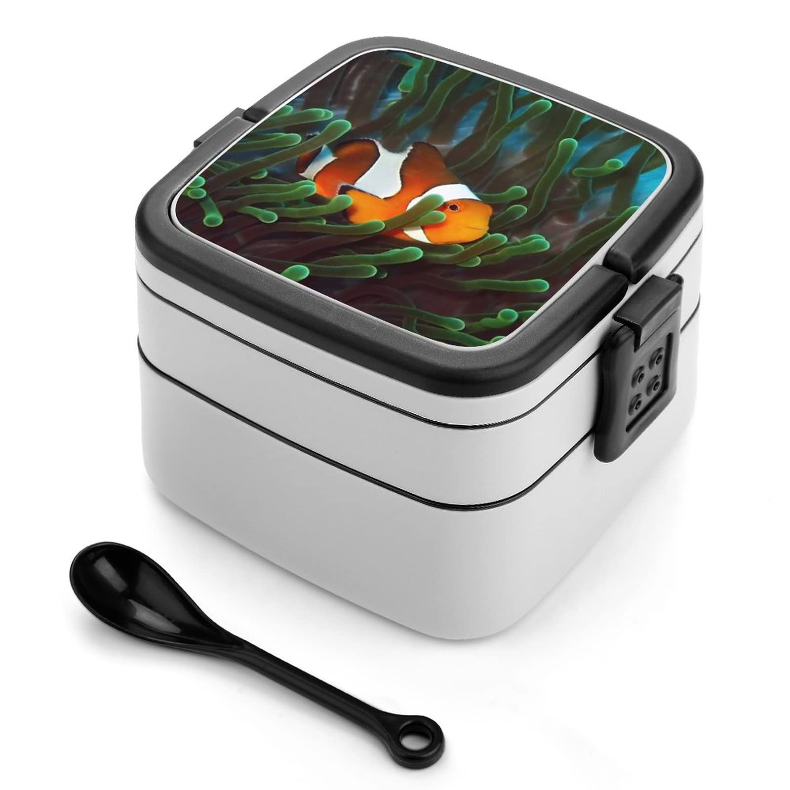 Amazon | アネモネの中にいるクマノミ ランチボックス 弁当箱 大容量 2 