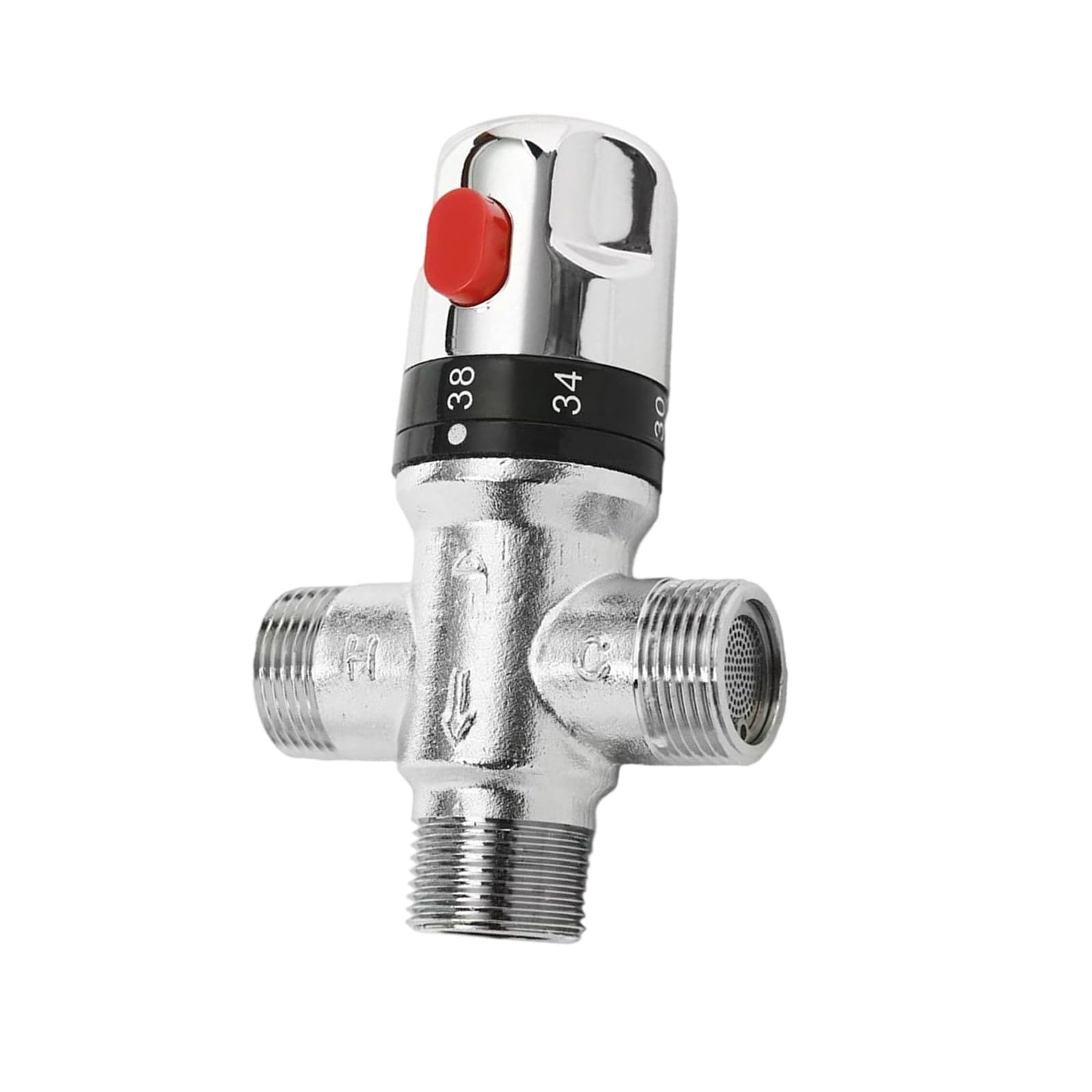 Precision Thermostat Control Valve Pipe Fittings Temperature Stabilization for Bathroom Fixtures and Water Supply Systems Corrosion Resistant Brass Plumbing Valve