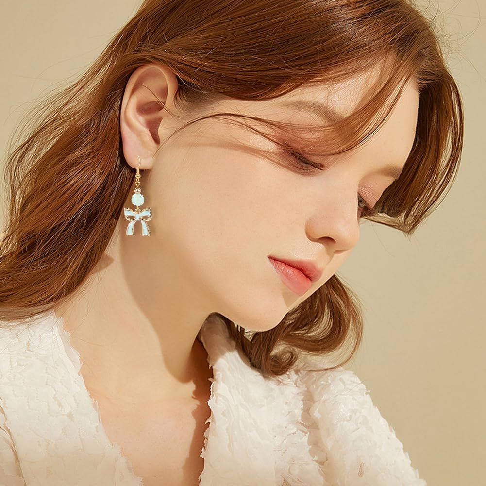 SUNNYCLUE 1 Box 60Pcs 15 Styles Enamel Bow Charms Bowknot Charm Bulk Gold Metal Alloy Coquette Aesthetic Assorted Bows Tie Shaped Pendants for Jewelry Making Bracelet Necklaces DIY Craft Findings - Image 5