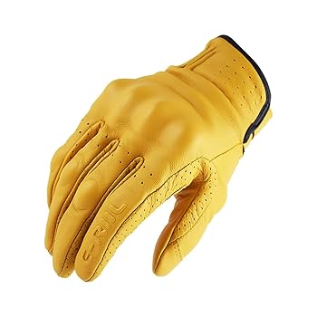 VintAge バイクグローブ ひび割れデザイン おすすめバイクグローブ【DEGNER】洗える鹿革 DIY加工で