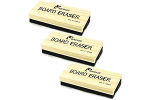3-Pack Wool Felt Chalkboard Eraser: Dustless Writing Experience for Kids