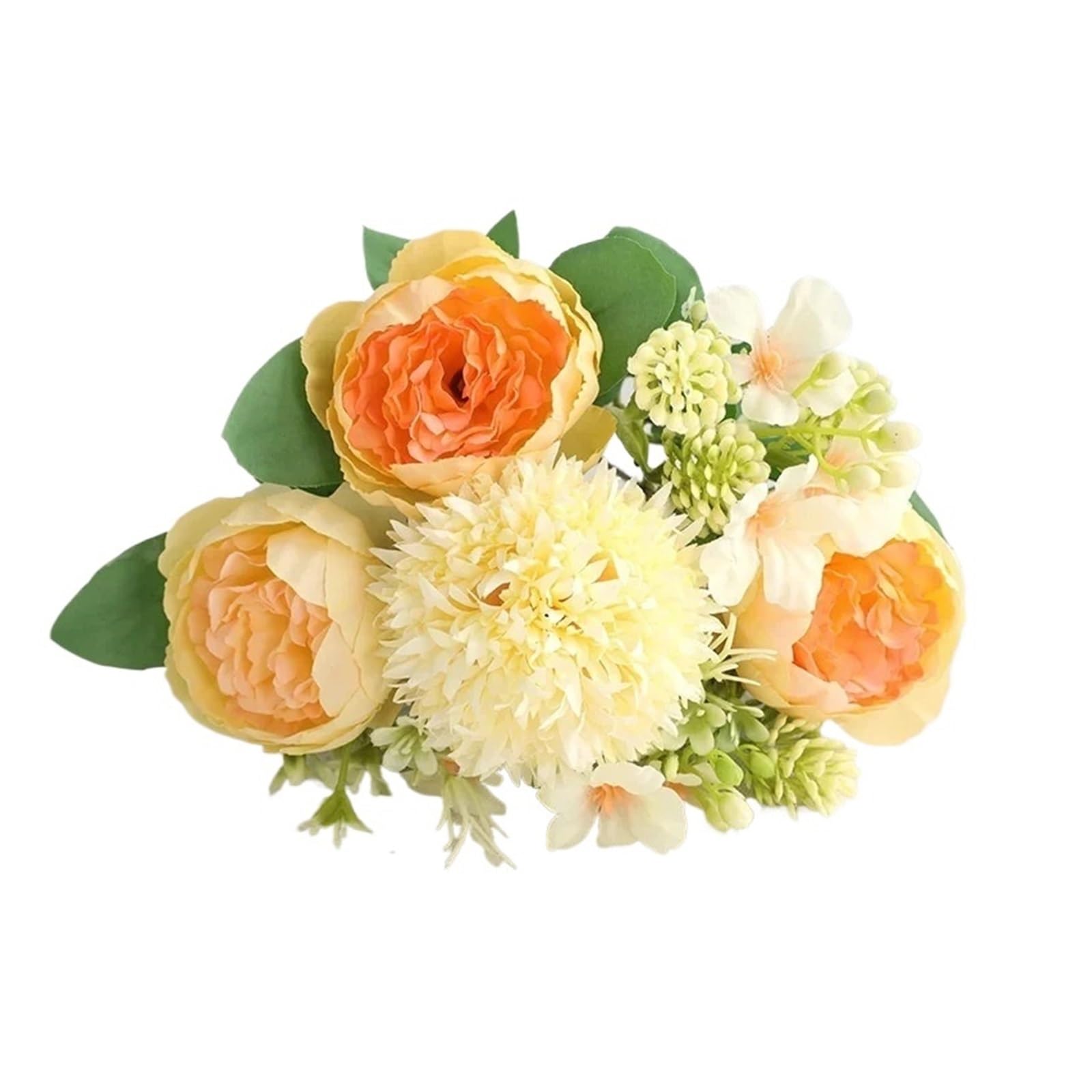HamPaesk 1PC Artificial Flowers Home Decor Accessories Silk Wedding Decorations Bouquet Fake Plants(Yellow)