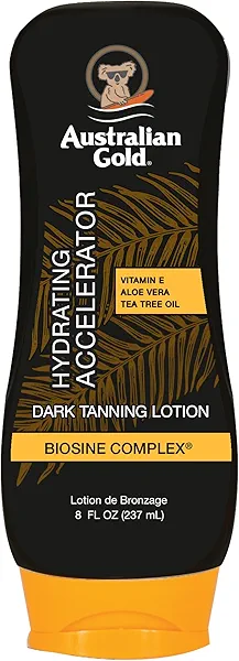Australian Gold Dark Tanning Accelerator Lotion, 2020 Formula, 8 Fluid Ounce, Classic Cocoa Dreams