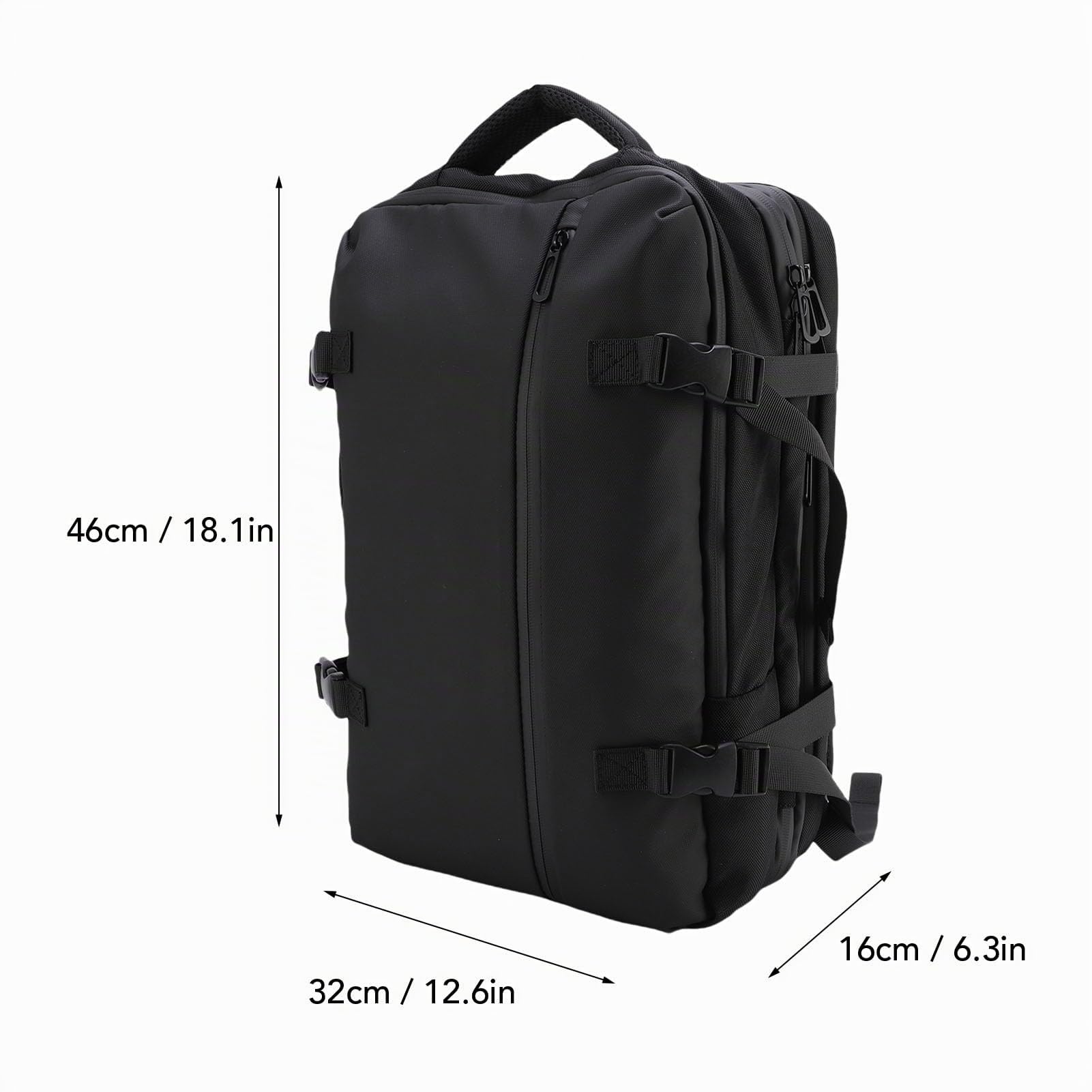 Vakuum -Rucksackreisen, 55L Erweiterbarer Reiserucksack mit Luftpumpe, USB -Ladeanschluss, Wasserdicht, Vacpack -Kompressions -Umhängetasche für Geschäft, College, Camping