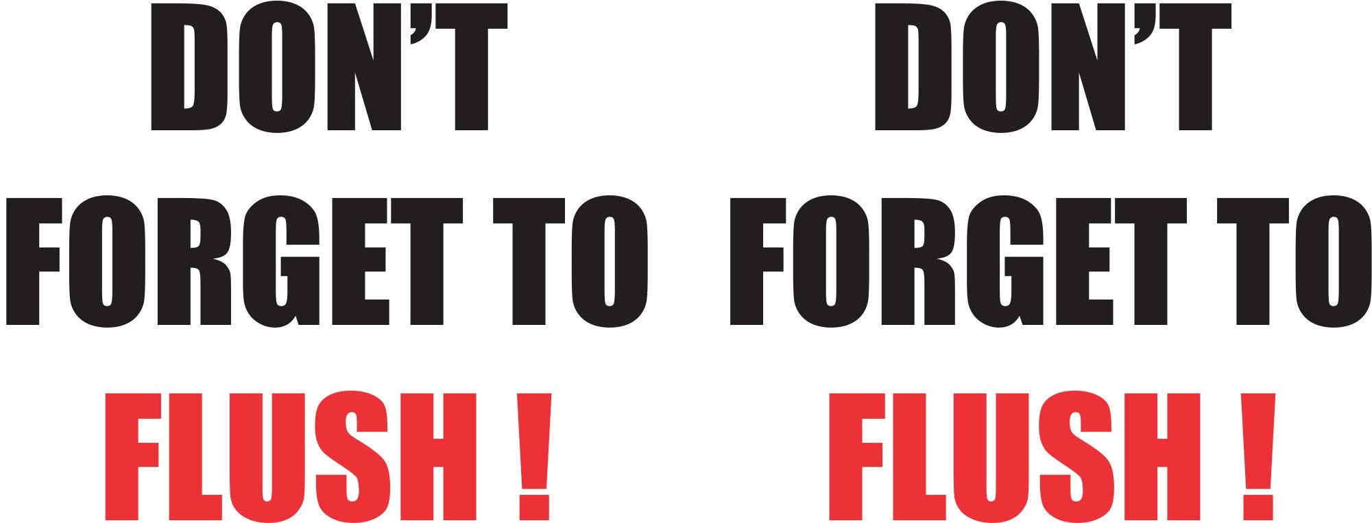 ZEDEF Please Flush After Use Self Adhesive Sticker, PVC Vinyl die Cut Decals,Water Proof (Pack of 2)15 cm x 10 cm