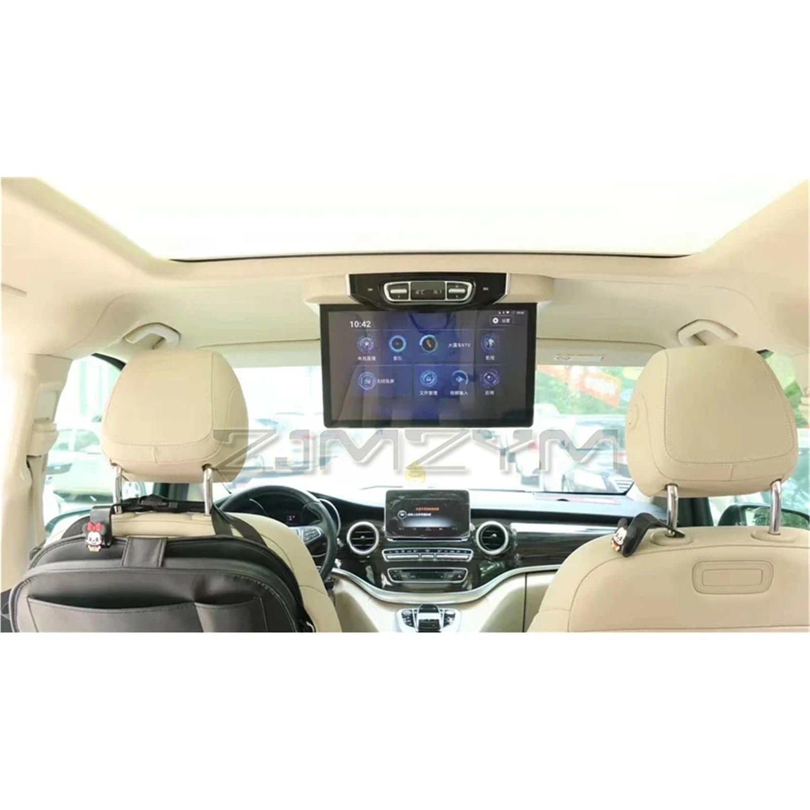 For Ceiling Mounted TV IPS Display Screen Car High-definition Screen With Bluetooth FM Emission