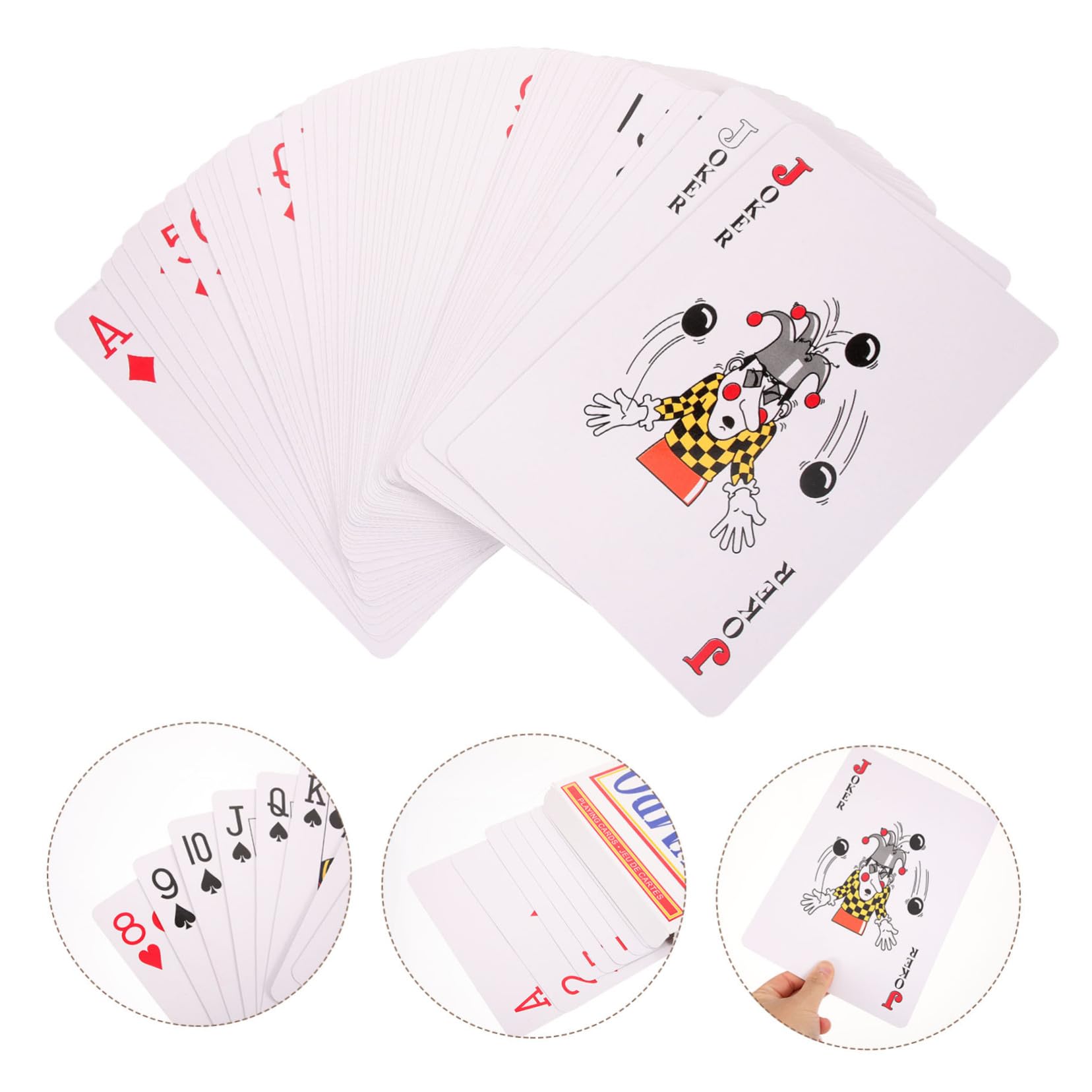 Gatuida Juego De Cartas De Póker Gigante Cartas De Juego Grandes De Papel para Fiestas y Accesorios Familiares Formato Extra Grande para Adultos Entretenimiento Casa y Eventos Sociales