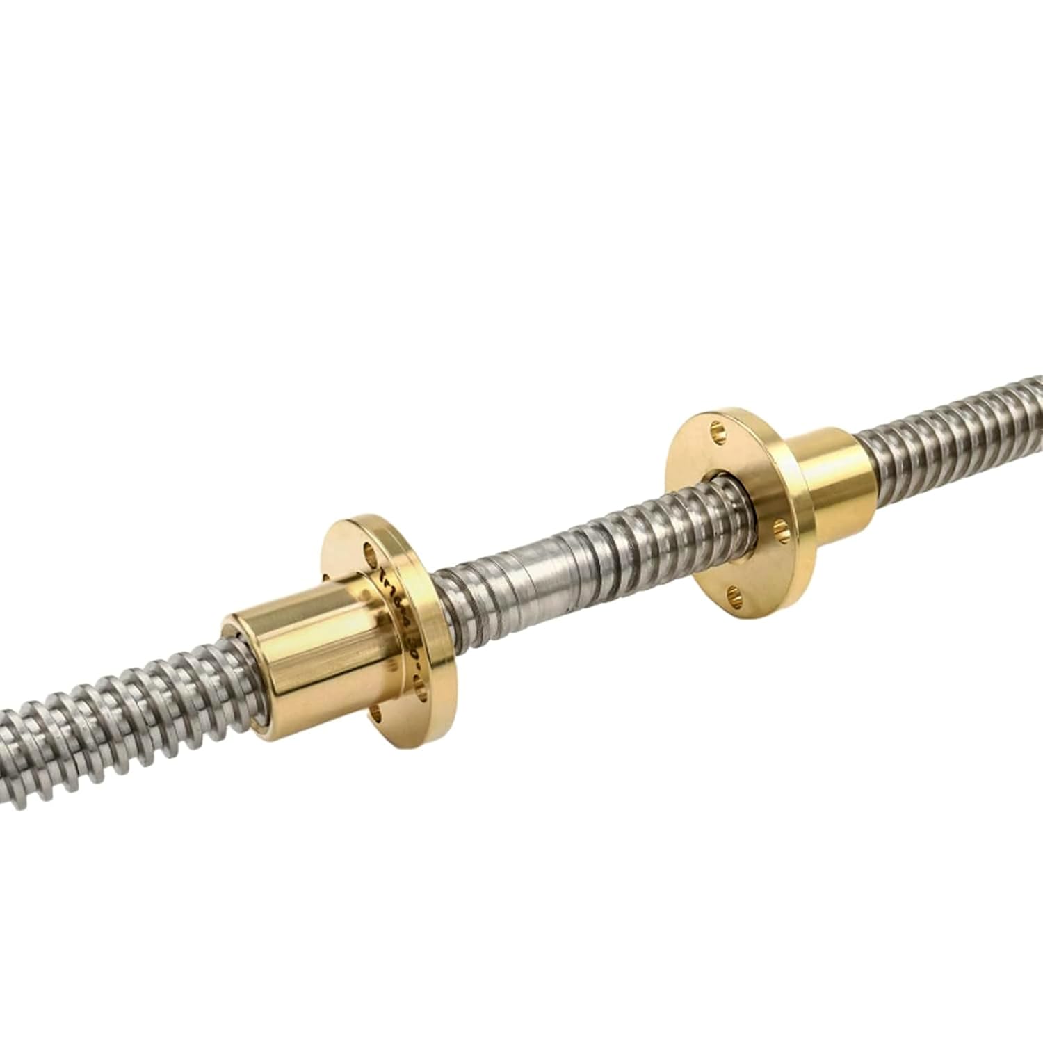T8 8mm Lead Screw 7.87 inch / 200mm Length, Right and Left Hand Bi Direction Lead Screw with 2Pcs Brass Nuts (Acme Thread, Pitch of Screws: 2mm, Lead: 2mm, Single Start) Used in 3D Printer