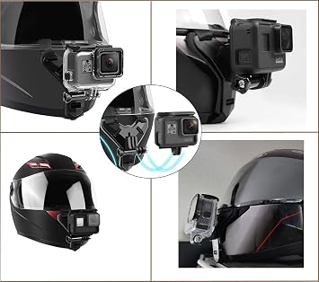 Coverzone Uzaktan Kumandalı Kask Telefon Tutucu Aksiyon Kamera Aparatı Sürüş, Moto Vlog ve Seyahat için Güçlü Sabitleme Kask Bağlantı Aparatı (Tüm Modeller ile Uyumlu) | X002