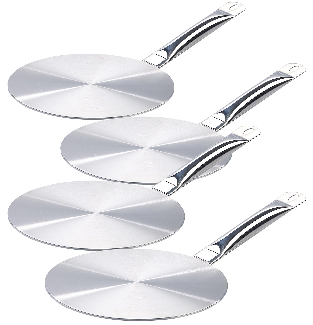 Rosenstein & Söhne Induktions-Untersetzer: 4er-Set Universal-Adapterplatten für Induktions-Kochfelder, Ø 24 cm (Aufsatz für Induktionskochfeld, Magnetplatte für Induktionsherd)