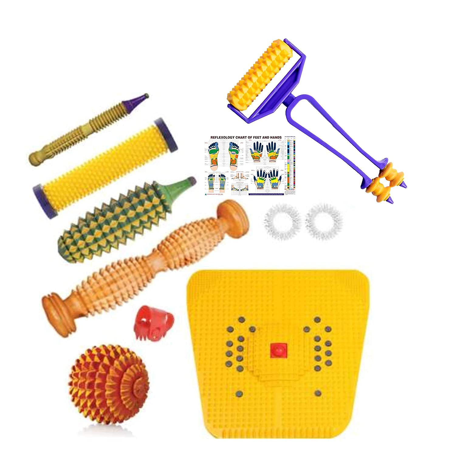 AHCS Acupressure 2000 Wooden Full Body Massager Tool Kit Combo with Power Mat (B09YHHV53K) Amazon Price History, Amazon Price Tracker