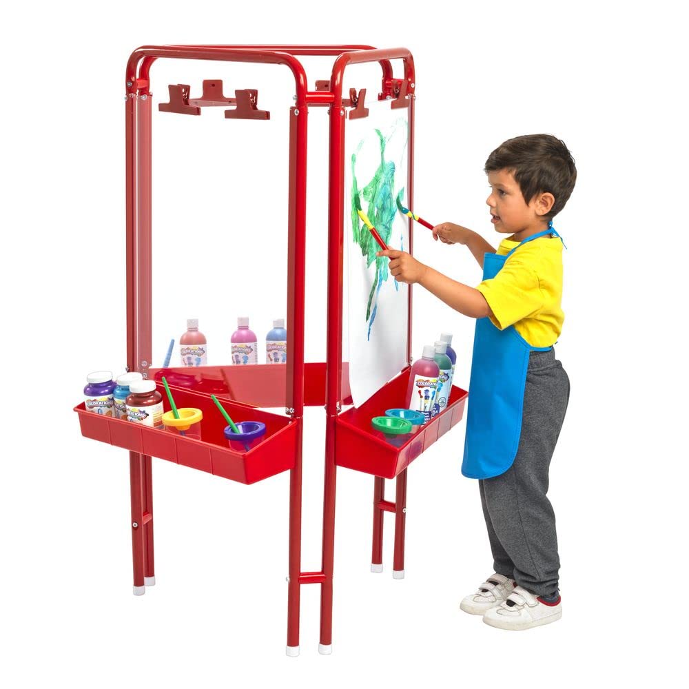 Colorations 3-Way Indoor/Outdoor Acrylic Panel Easel, Outdoor Play, Drawing, Adjustable Easel, Art Craft Painting, Arts and Crafts : Arts, Crafts & Sewing