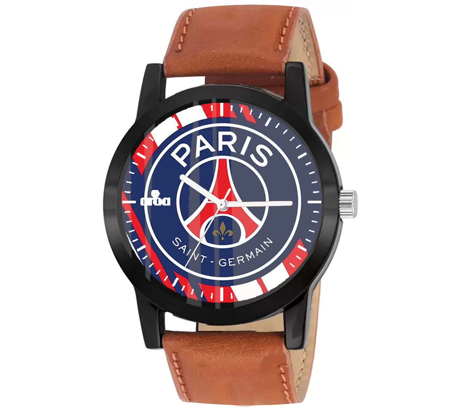 AROA Watch New Watch for PSG Champions Design Model : 398 Black Metal Type Analog Brown Strap Watch Blue Dial for Men Stylish Watch for Boys (B0C39979QP) Amazon Price History, Amazon Price Tracker