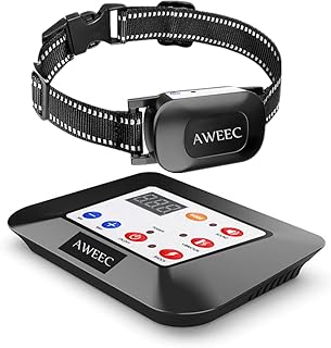 Aweec Wireless Dog Fence, 2-in-1 Electric Dog Fence & Training Collar with Remote, 2023 Pet Containment System, Dog Boundary Container,Suitable & Harmless for Small/Medium/Large Dogs
