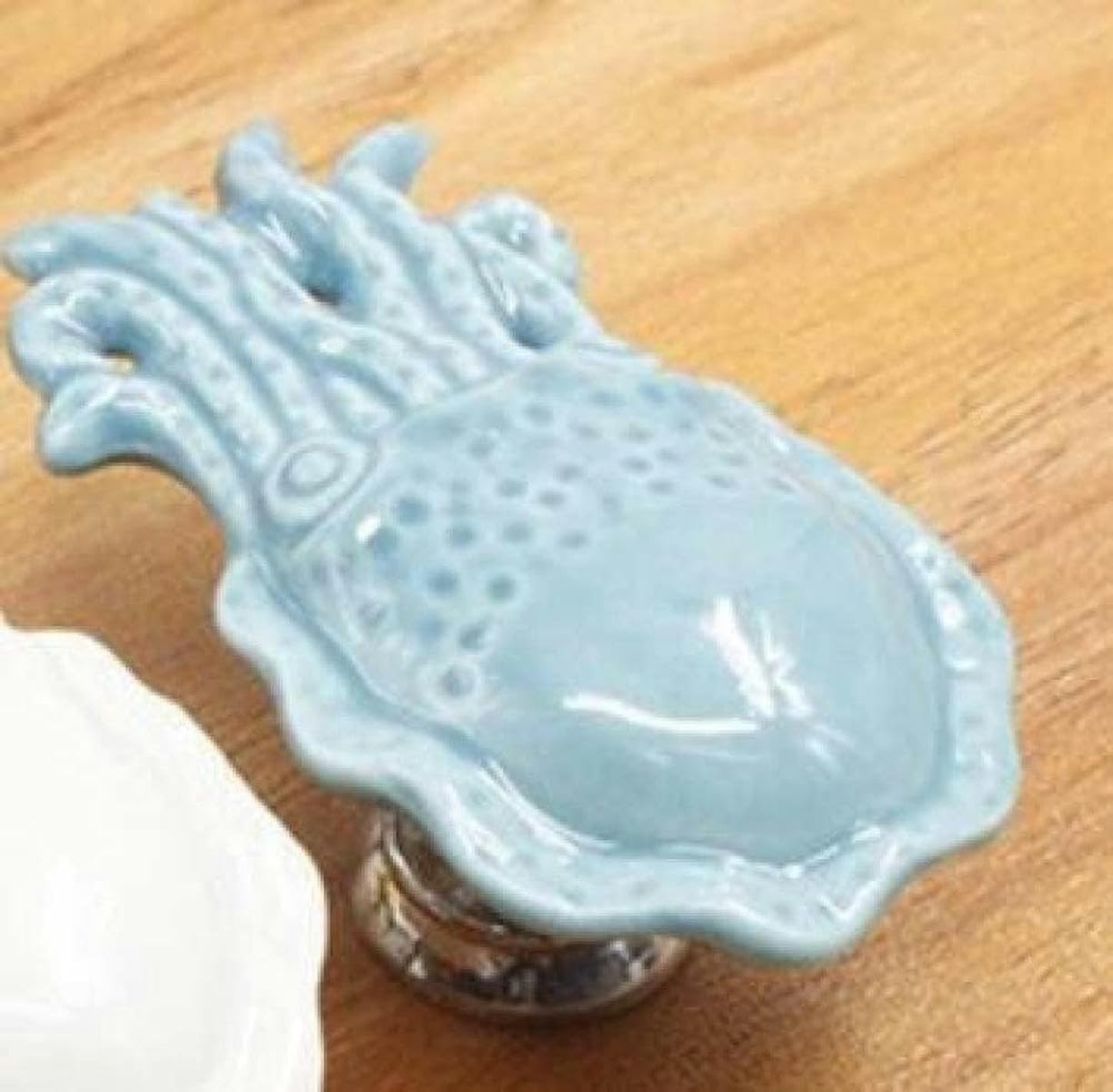 Poignées de porte céramique bleu et rose pour tiroir de meuble enfant