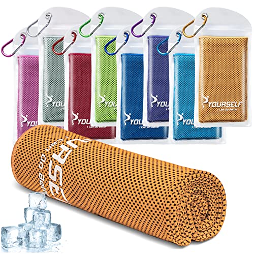 Syourself Cooling Towel, Cooling Towels For Neck,40" X 12"Ice Towel For Instant Cooling Relief, Soft Breathable Chilly Towel, Perfect Yoga, Golf, Sports, Gym, Workout, Athletes Towel(Orange) #TOP1