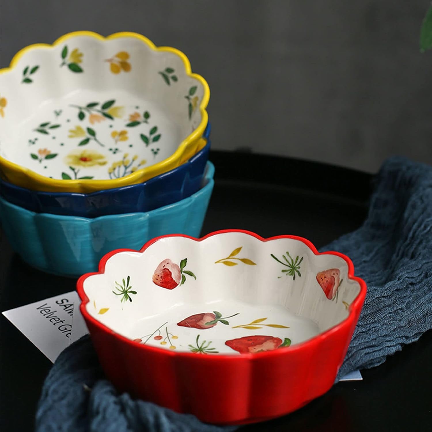 Naczynia do pieczenia ceramiczne naczynia do pieczenia małe okrągłe naczynia do pieczenia zestaw 2 sztuk, kolorowe ceramiczne naczynie do zapiekanek, okrągły ceramiczny talerz do ciasta