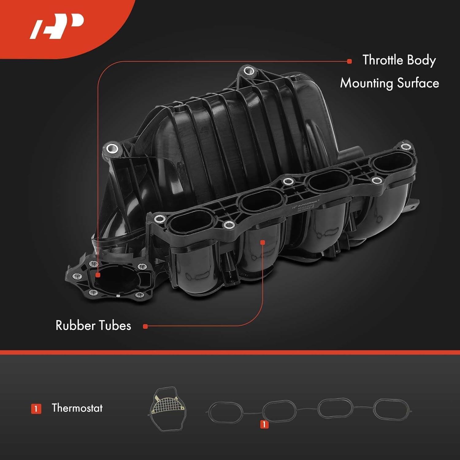 A-Premium Upper Intake Manifold Compatible with Toyota Camry 2002-2011, RAV4 2004-2005, Solara 2002-2008 & Scion tC 2005-2006 & Lexus HS250h 2010-2012, 2.4L