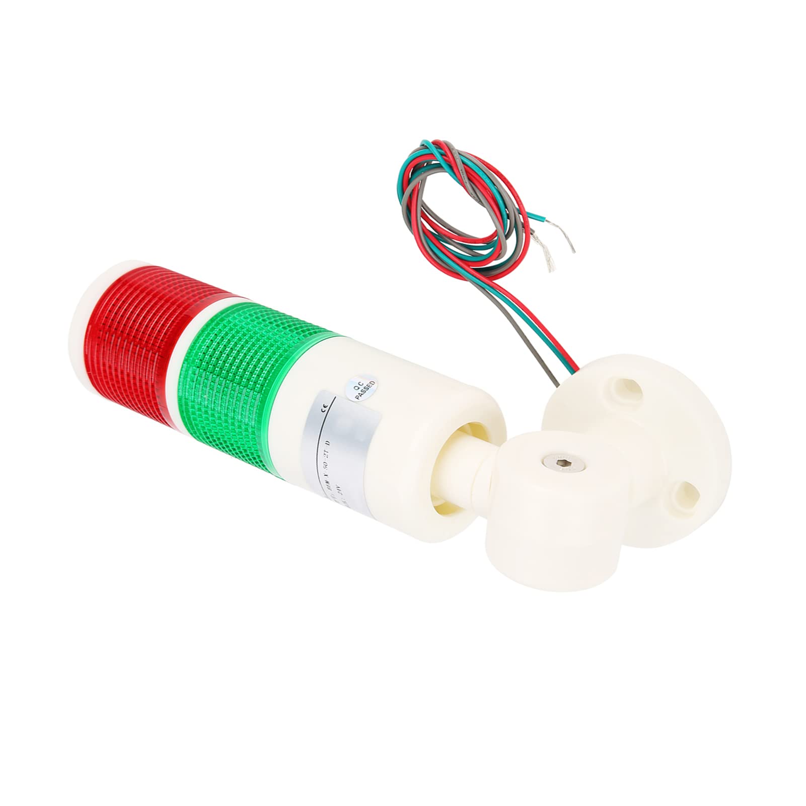 BRRNOO Colonne lumineuse industrielle LED, Alarme visuelle avec indicateur circulaire, Lampe de signalisation verte et rouge, compatible avec machines-outils et équipements mécaniques DC 24V