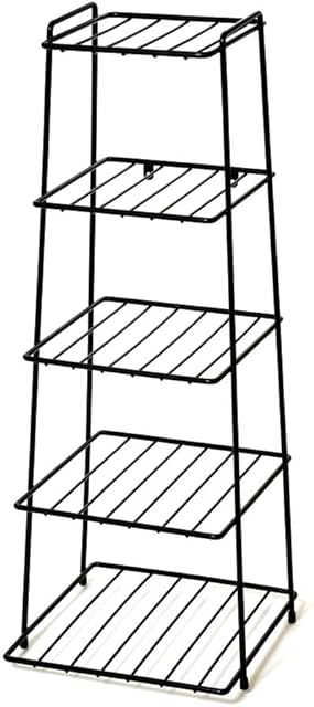 Delfinware 2120BK Black 5 Tier Saucepan Stand