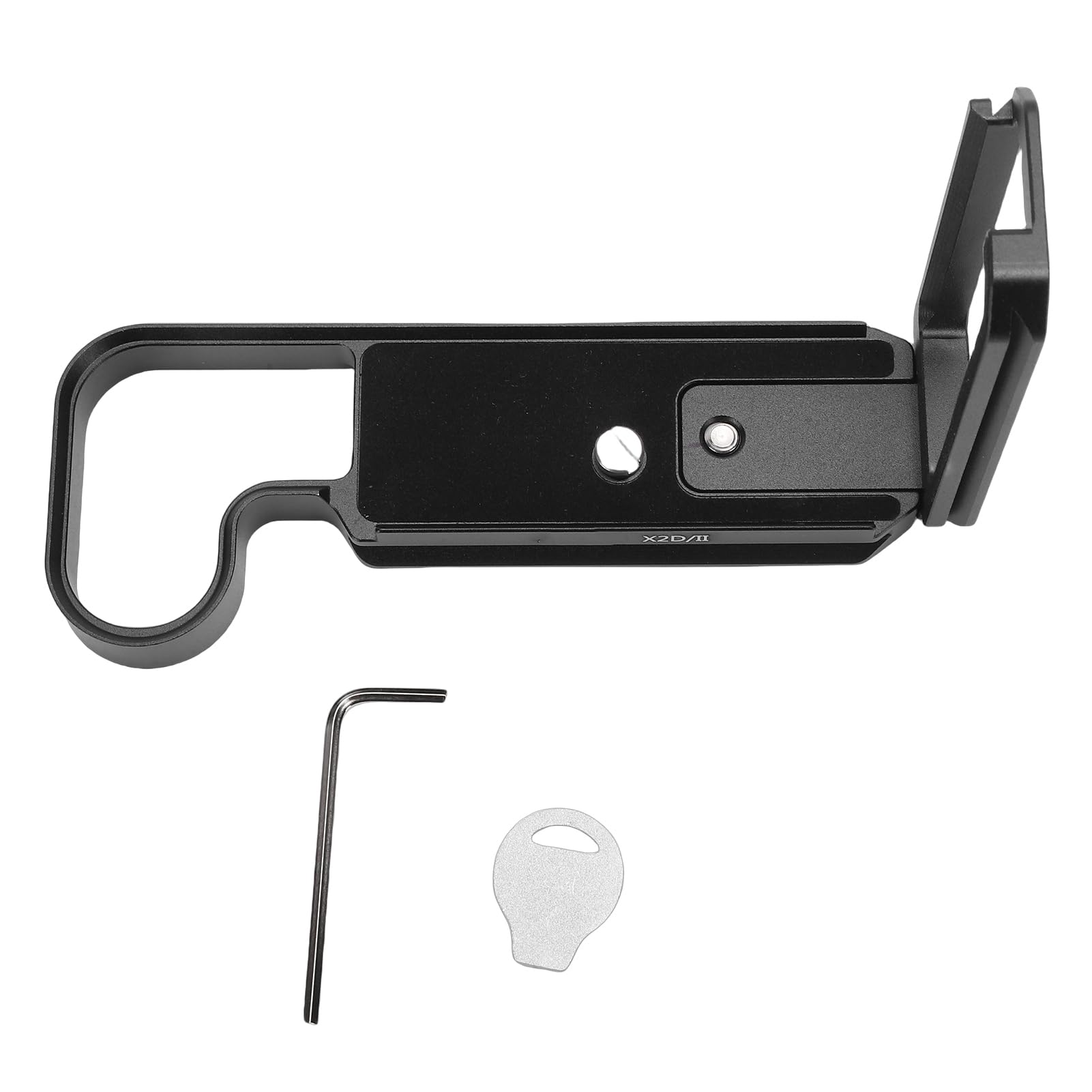 ASHATA Staffa a L per Fotocamera con Foro Filettato 1/4in 3/8in, Supporto | Aluminum Alloy Tripod Fast Release Plate, Quick Switch Vertical Horizontal Mount, for X2D X2D II
