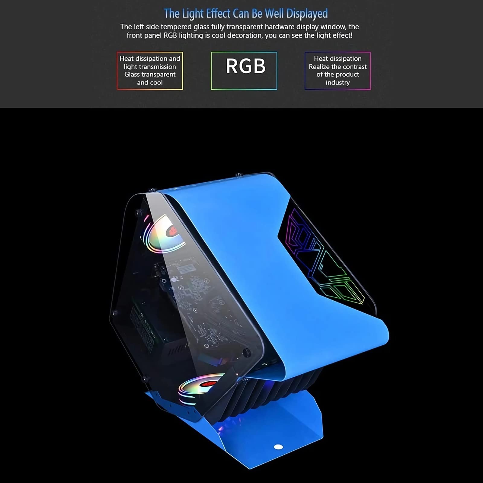 Amazon.co.jp: ミドルタワーPCケース RGBコンピュータケースCPU M-ATX