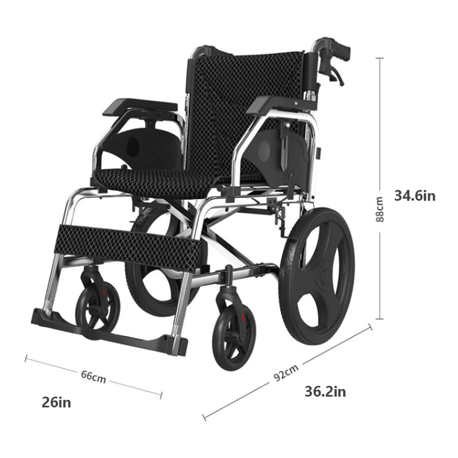 Transporte Seguro en Silla de Ruedas Sillas de Ruedas Sillas de Ruedas de Aluminio para Personas Mayores Sillas de Ruedas Plegables Sillas de Ruedas móviles para atención Sillas de Ruedas autopropuls