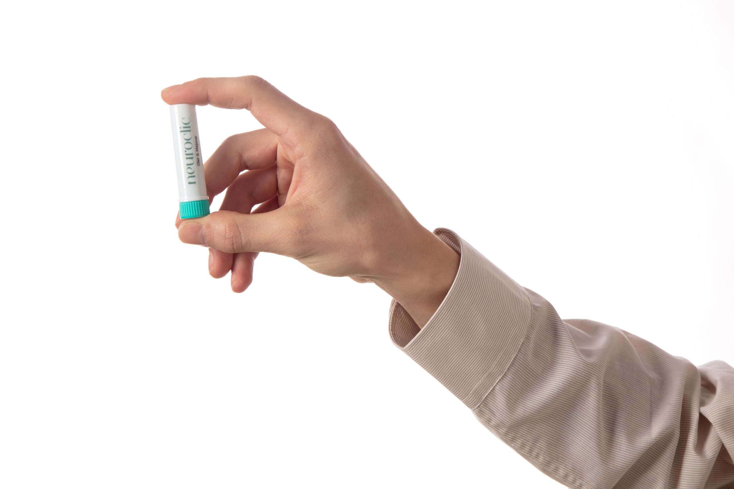 Stresscalm, Inhalador de Aceites Esenciales para Control del Estrés y Ansiedad, Mezcla de Bergamota, Boswelia, Lavanda, Manzanilla, Naranja Amarga, Rosa Damascena, Amyris, Ylang Ylang