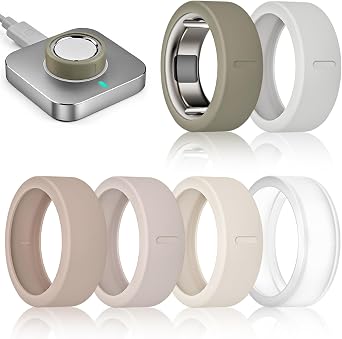 6 Pack Covers Compatible with Oura Ring Gen 4/4 Ceramic/Oura Ring Gen 3, Anti-Scratch Elastic Silicone Protector for RingConn Gen 3/Gen 2/Gen 2 Air/Ultrahuman 6 Pack - 01, S 6/7/8/9/10