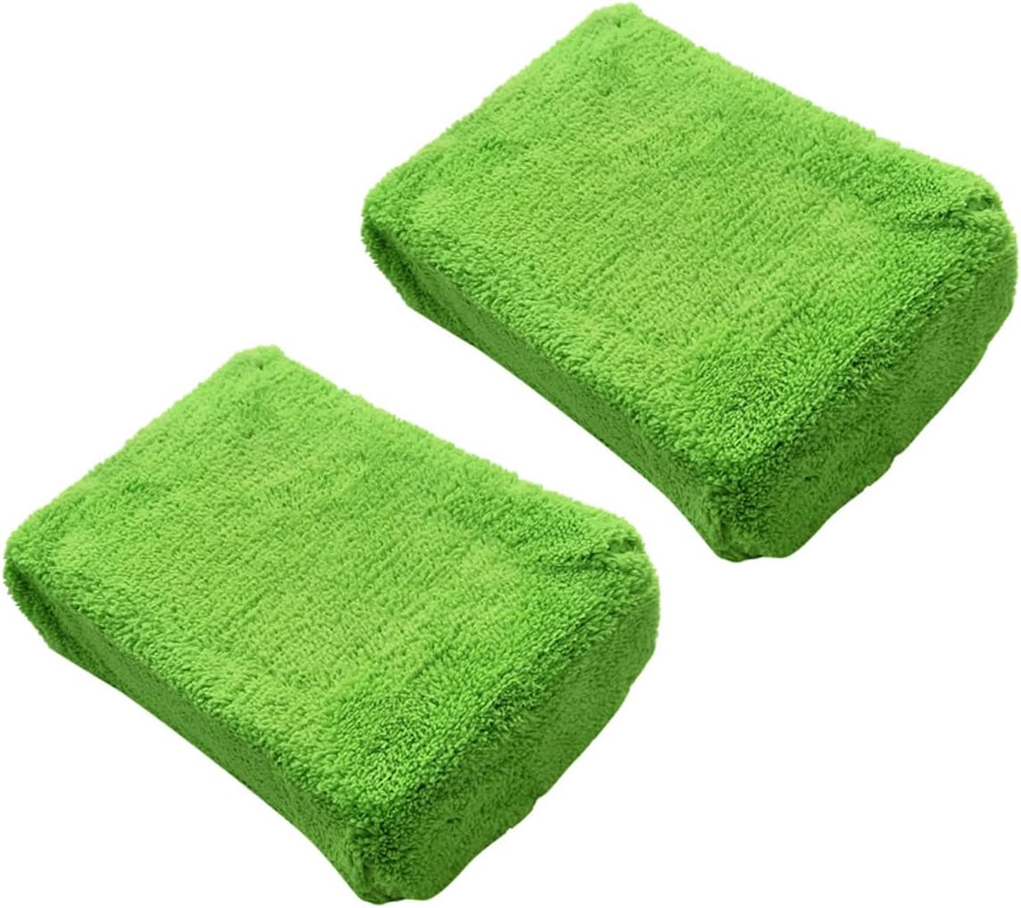 Alipis 4pcs Fleece Car Wash Sponge High Absorbency Cleaning Gloves for Cars Trucks and Motorcycles Soft and Scratch Wash Mitts